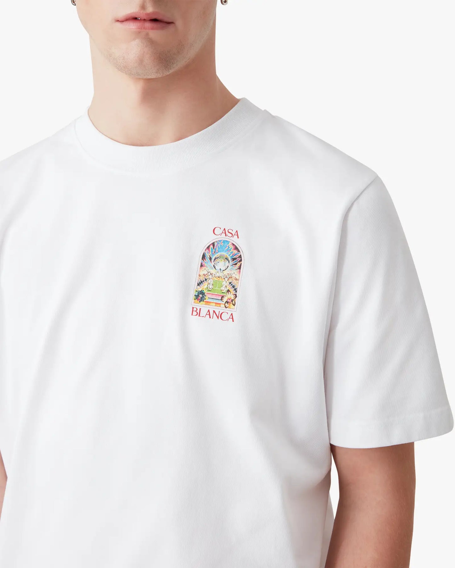 White Tennis Landscape Short Sleeve T-Shirt
