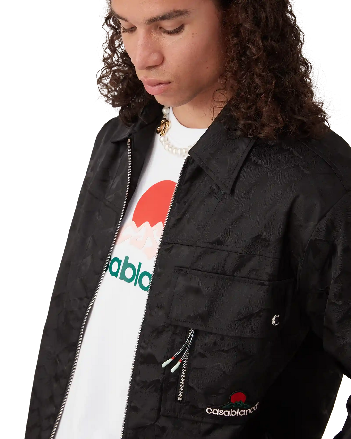 Nylon Mountain Short Sleeve Camo Zip Shirt