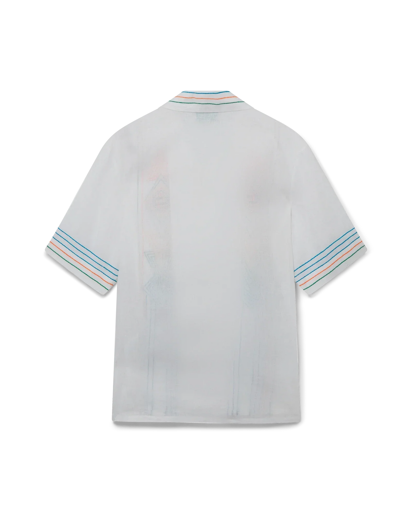 Le Fil De La Musique Short Sleeve Linen Shirt