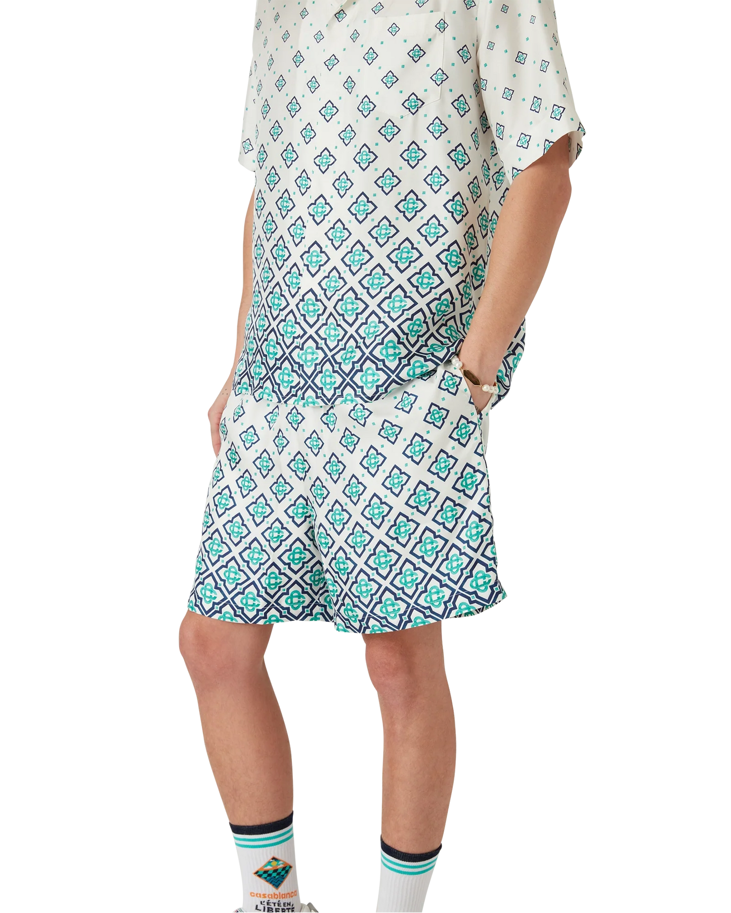 Gradient Monogram Silk Shorts