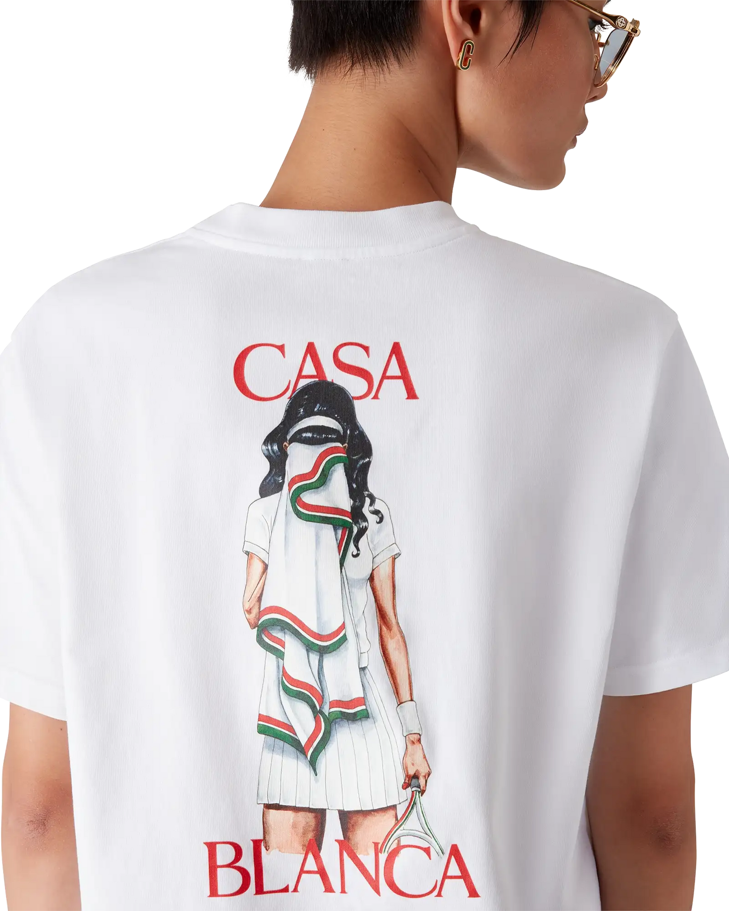 Tennis-Mädchen Kurzarm-T-Shirt