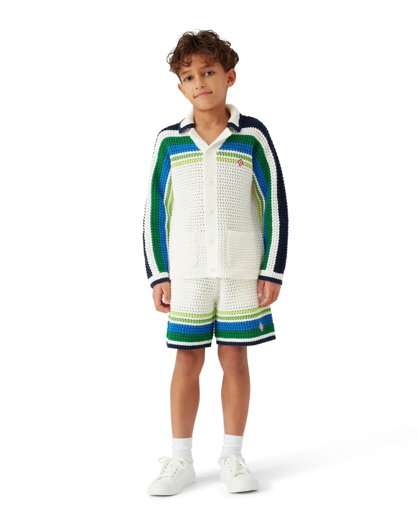 Children's Tennis Stripe Knit Shorts