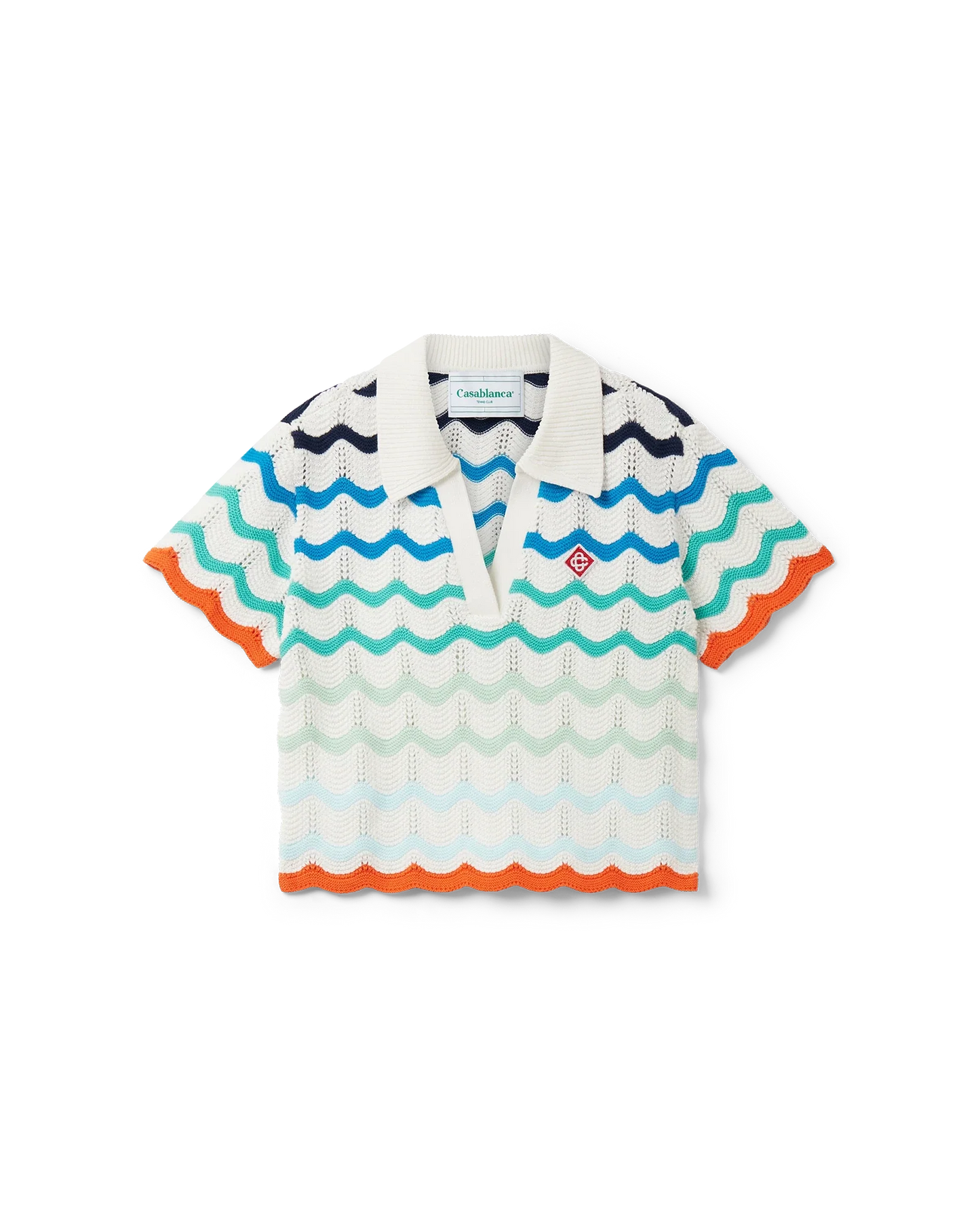 Gradient Wave Crochet Top