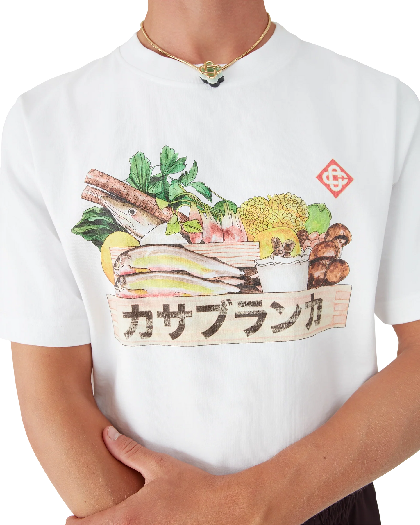 T-Shirt mit Zutaten-Aufdruck