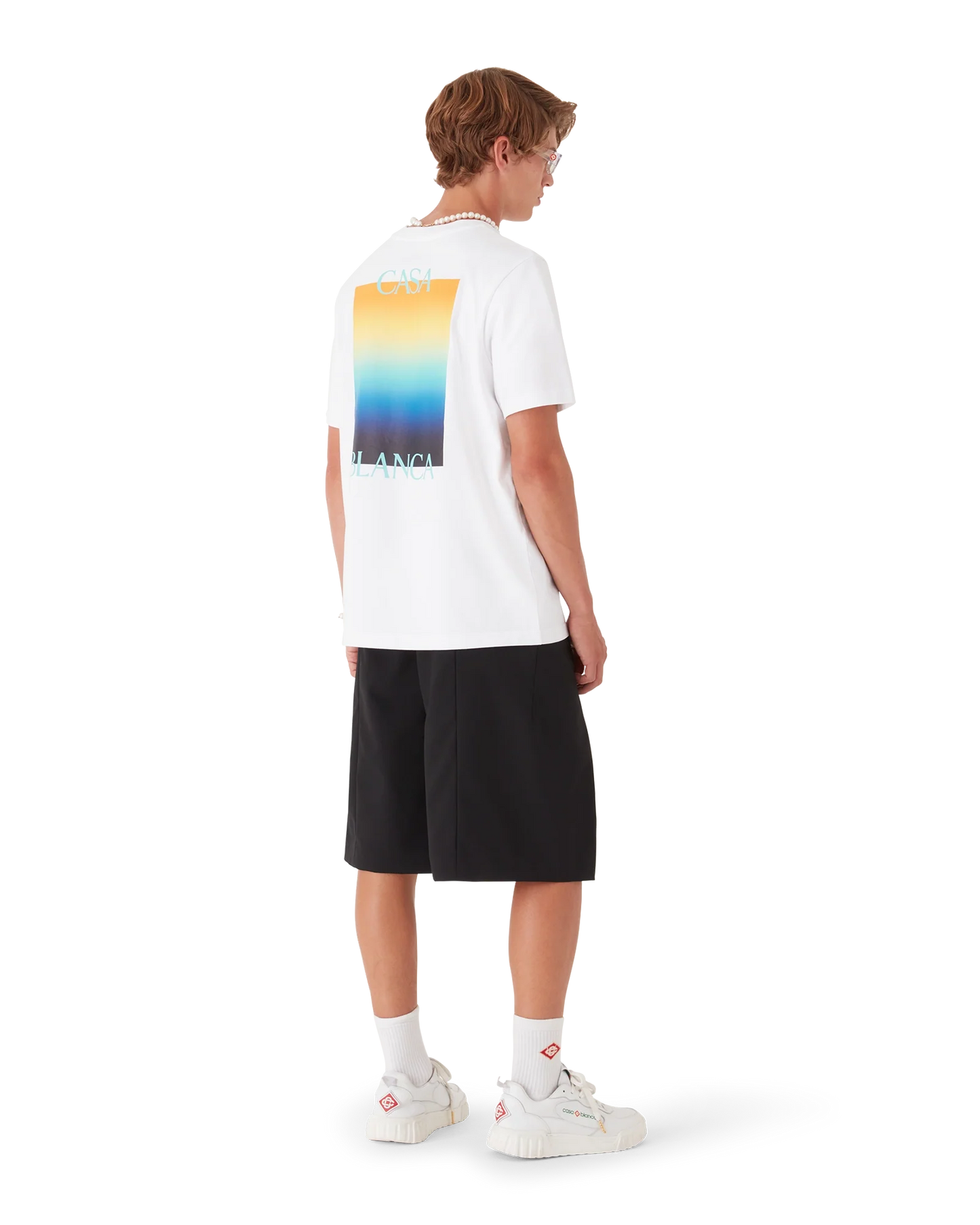 T-Shirt mit Farbverlauf und kurzen Ärmeln