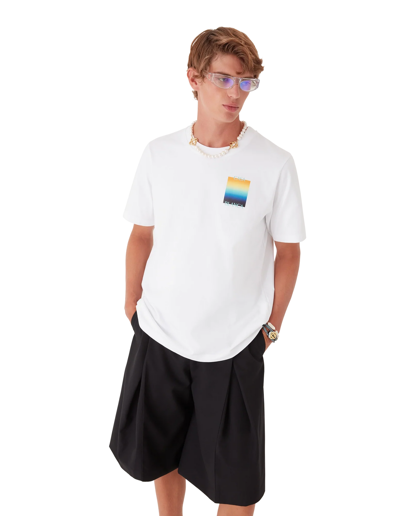 T-Shirt mit Farbverlauf und kurzen Ärmeln