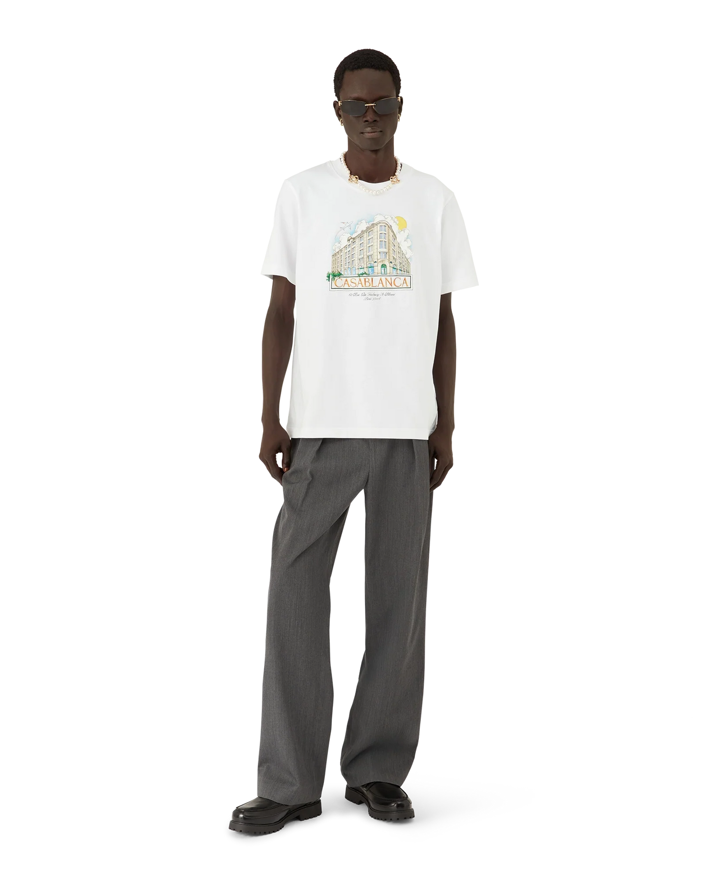 Paris Store Bedrucktes Kurzarm-T-Shirt