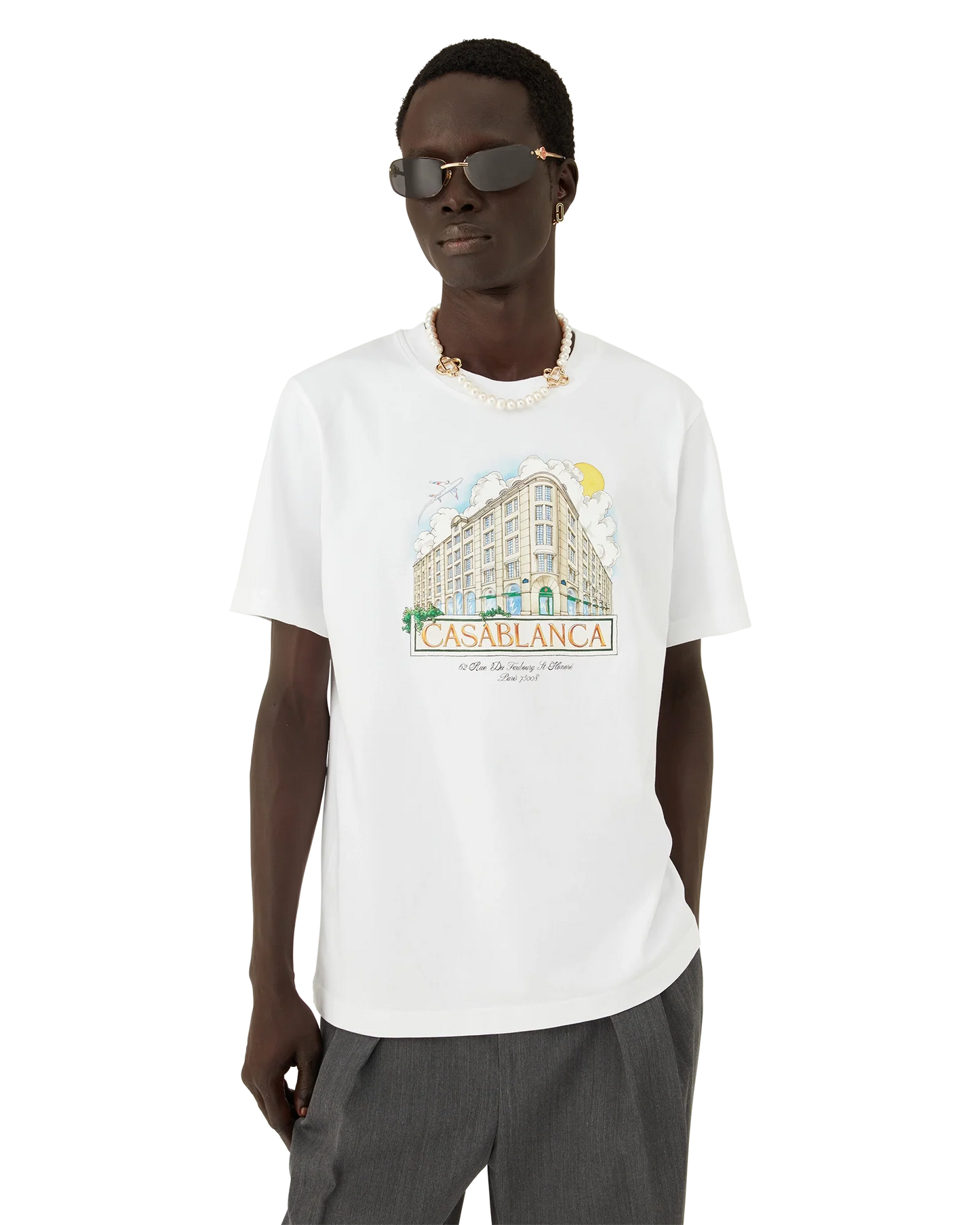 Paris Store Bedrucktes Kurzarm-T-Shirt