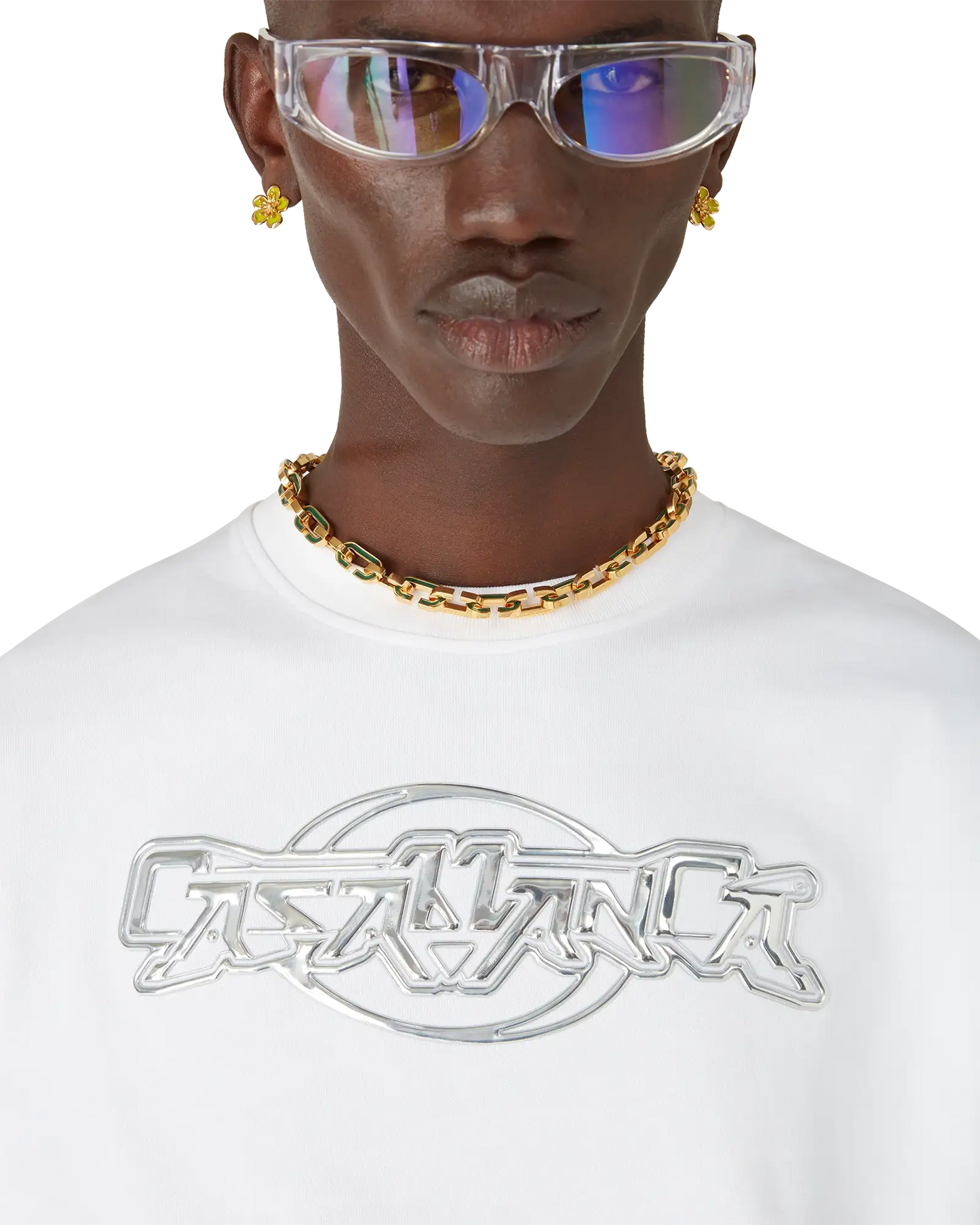 Casablanca Chrome Oversized Short Sleeve T-Shirt