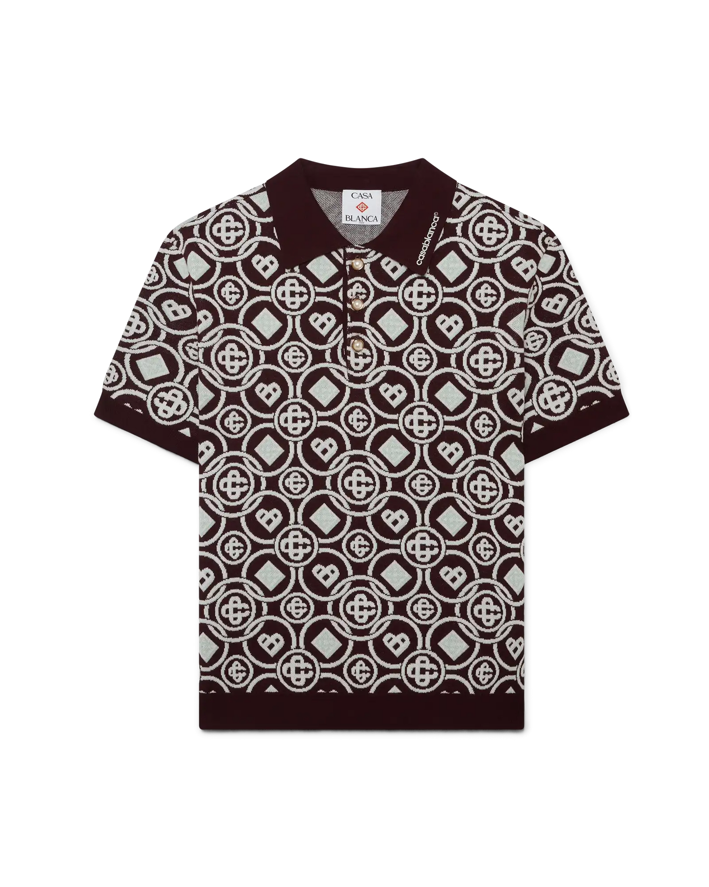 Monogram Cotton Knit Polo shirt