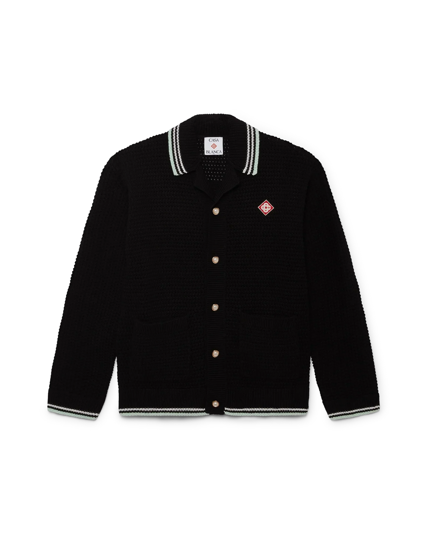 Embroidered Cotton Crochet Long Sleeve Shirt