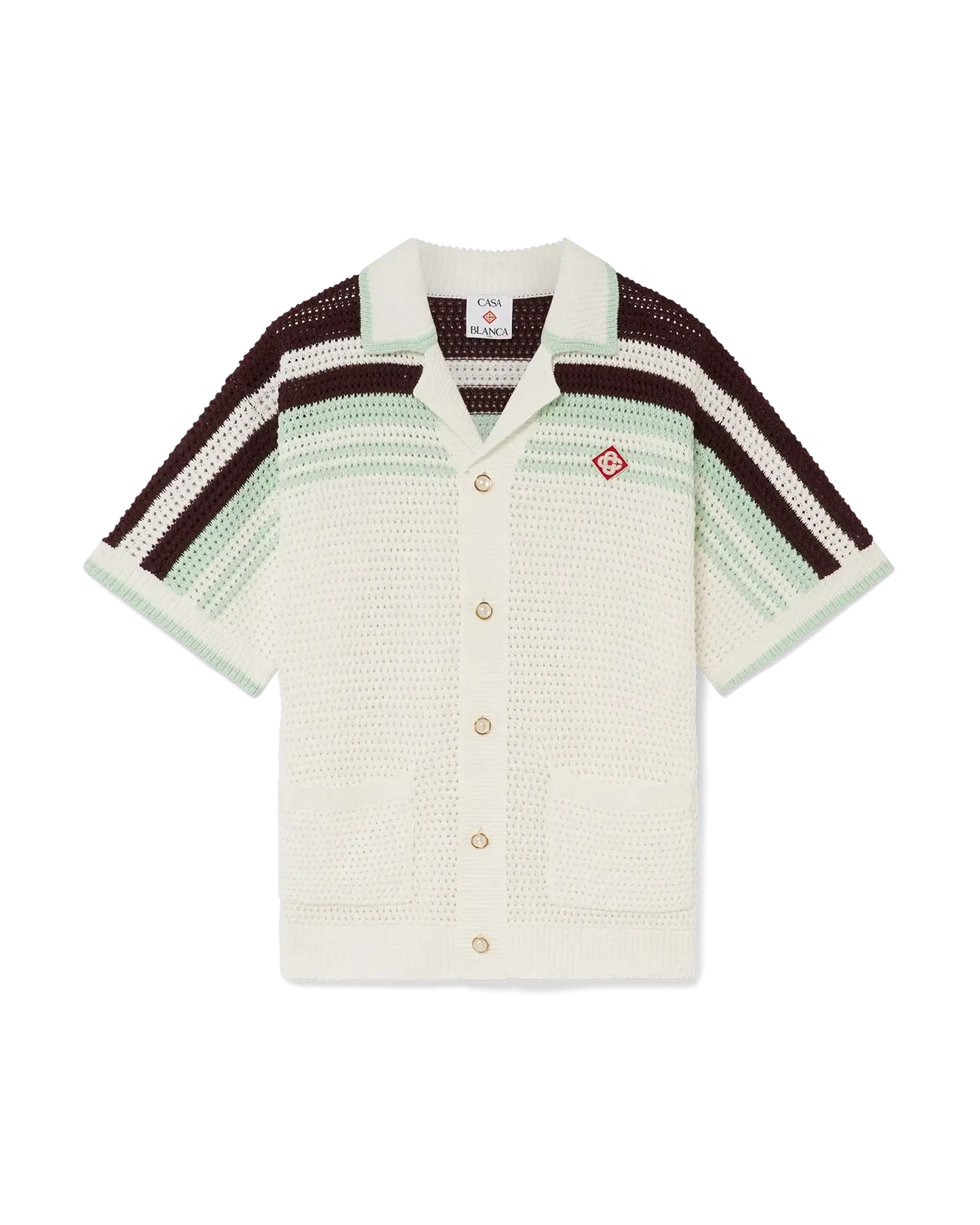 Tennis Cotton Crochet Short Sleeve Shirt