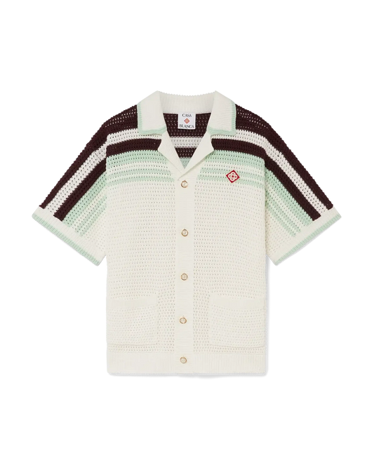 Tennis Cotton Crochet Short Sleeve Shirt