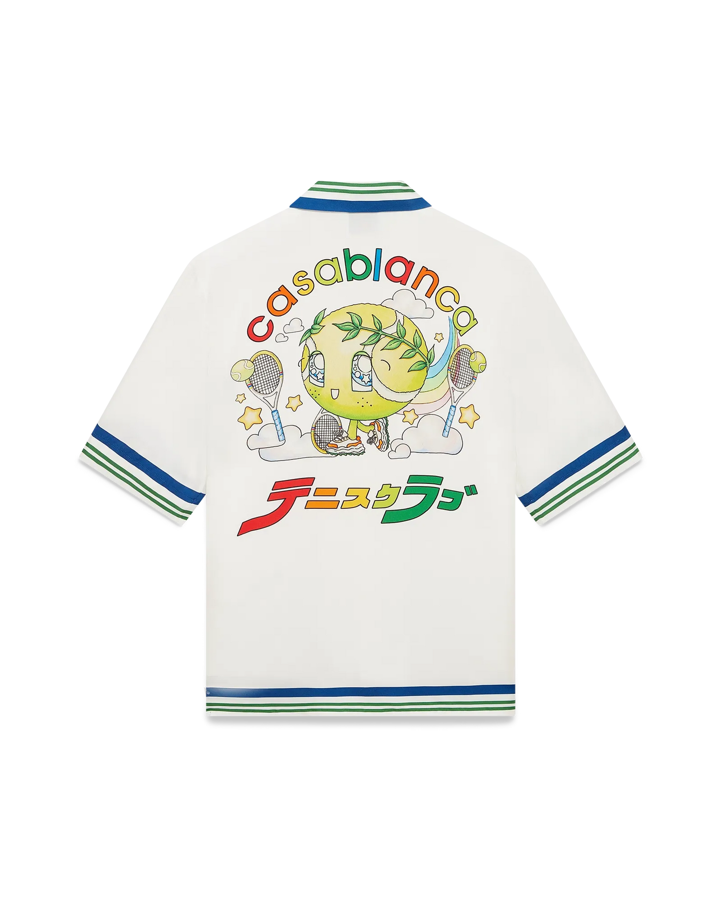 Tennis Mascot Short Sleeve Silk Twill Shirt