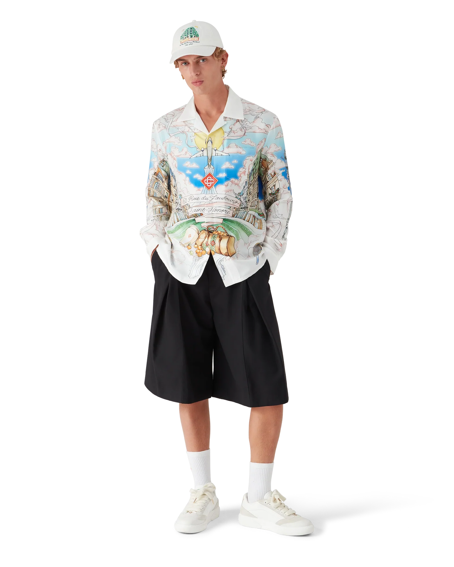 Paris Store Long Sleeve Silk Shirt