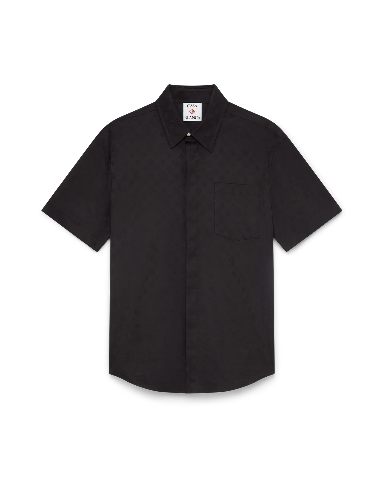 Cotton Monogram Short Sleeve Shirt