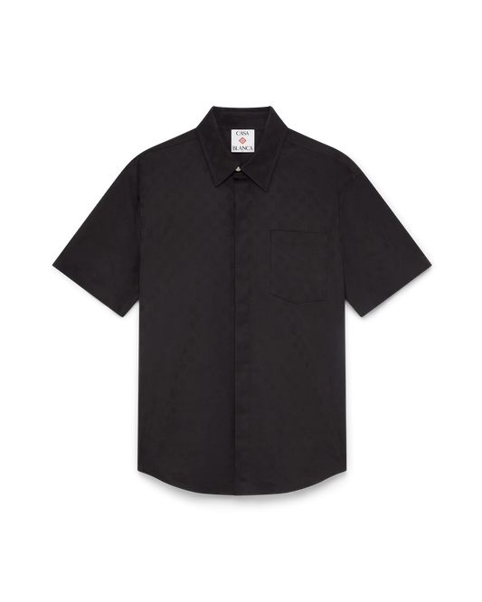 Cotton Monogram Short Sleeve Shirt