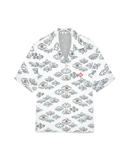 Jacquard Motif Short Sleeve Shirt
