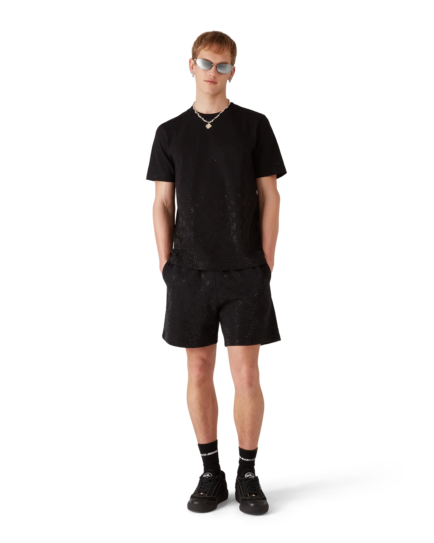 Crystal Monogram Sweatshorts