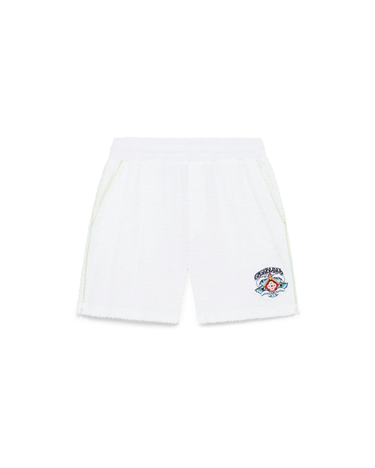 White Towelling Shorts