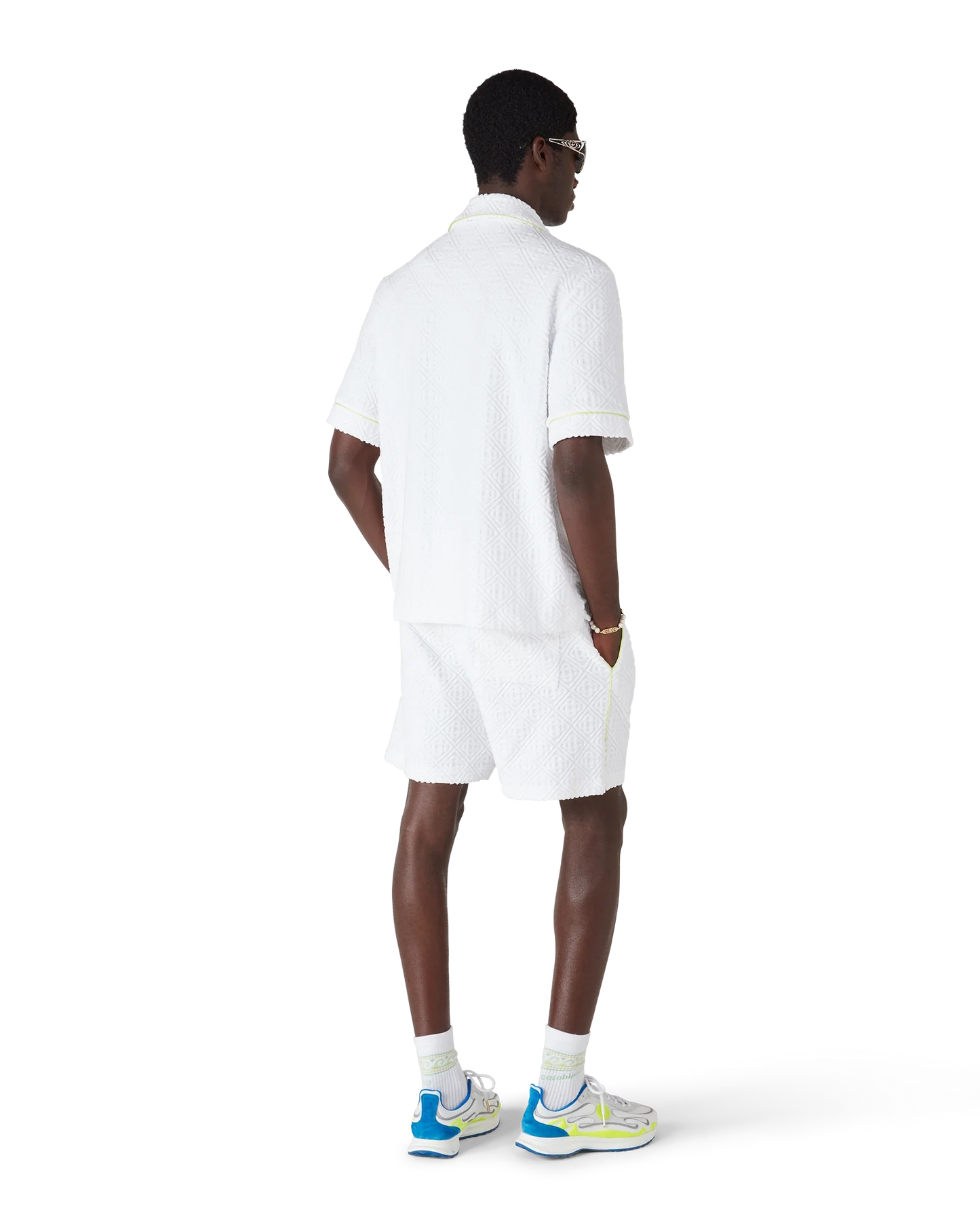 White Towelling Shorts