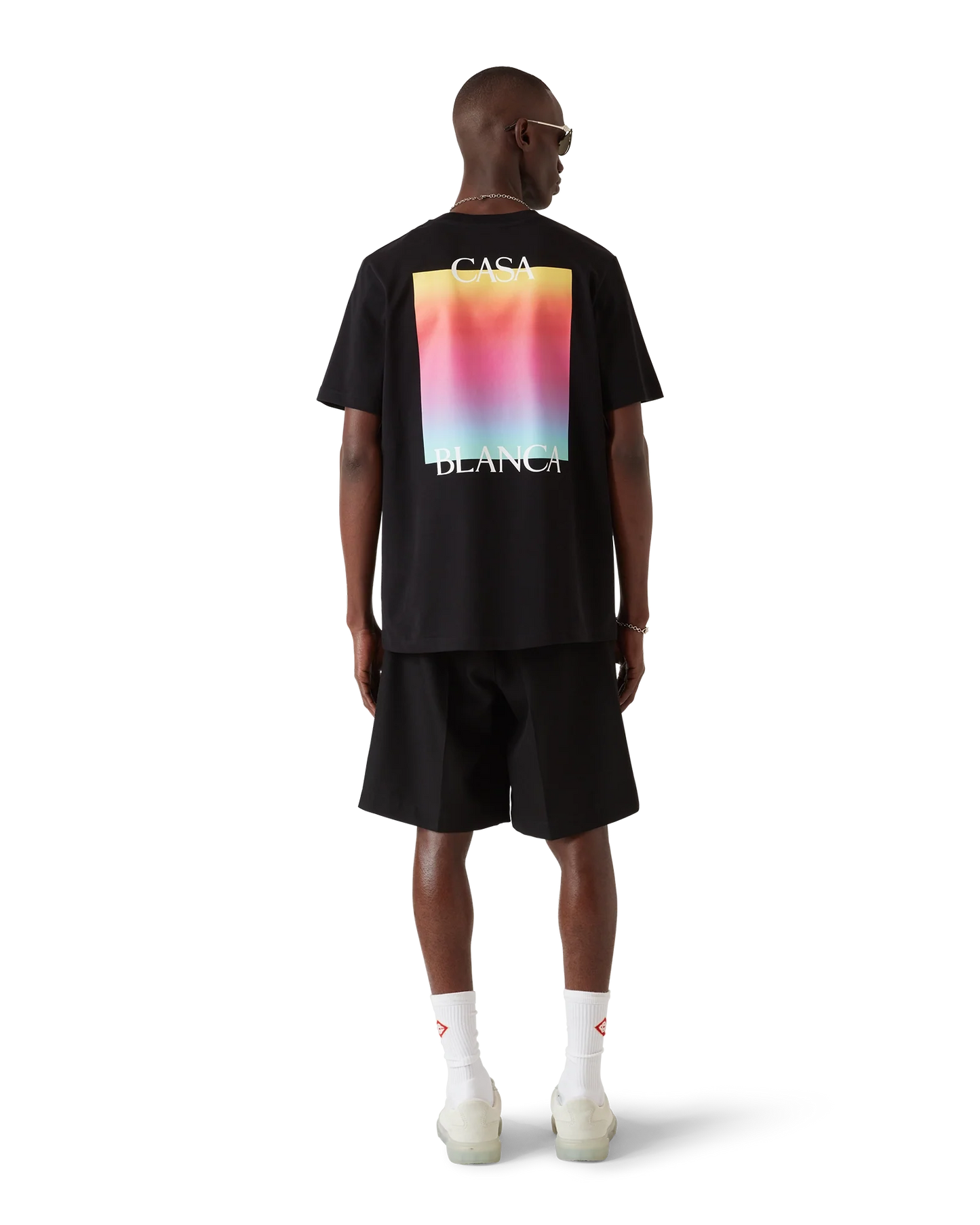T-Shirt mit kurzem Arm und Gradient-Quadrat-Logo