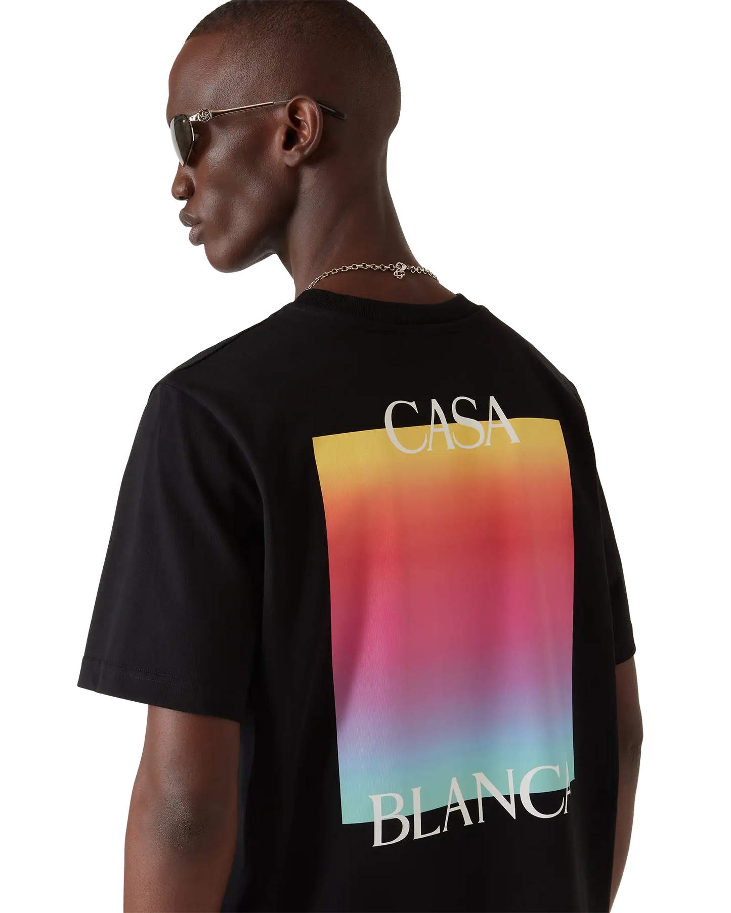 T-Shirt mit kurzem Arm und Gradient-Quadrat-Logo