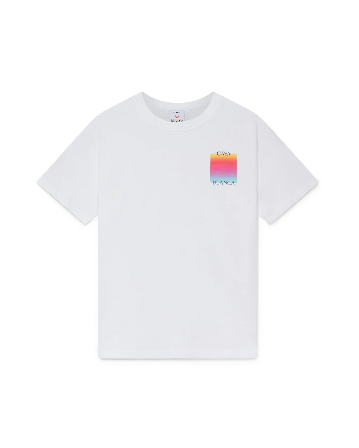 T-Shirt mit quadratischem Farbverlauf-Logo, Kurzarm