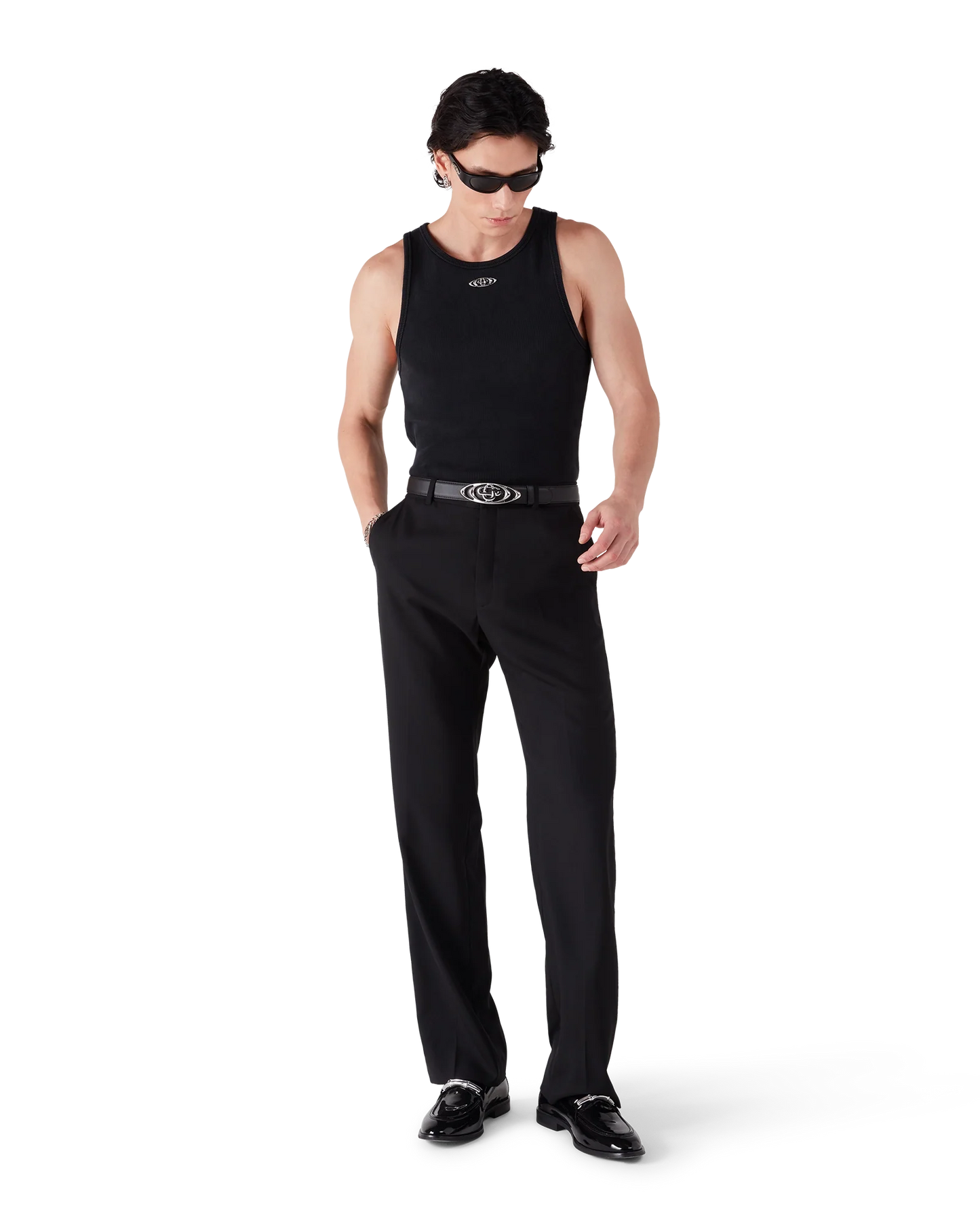 Ausgeblichenes geripptes Tanktop