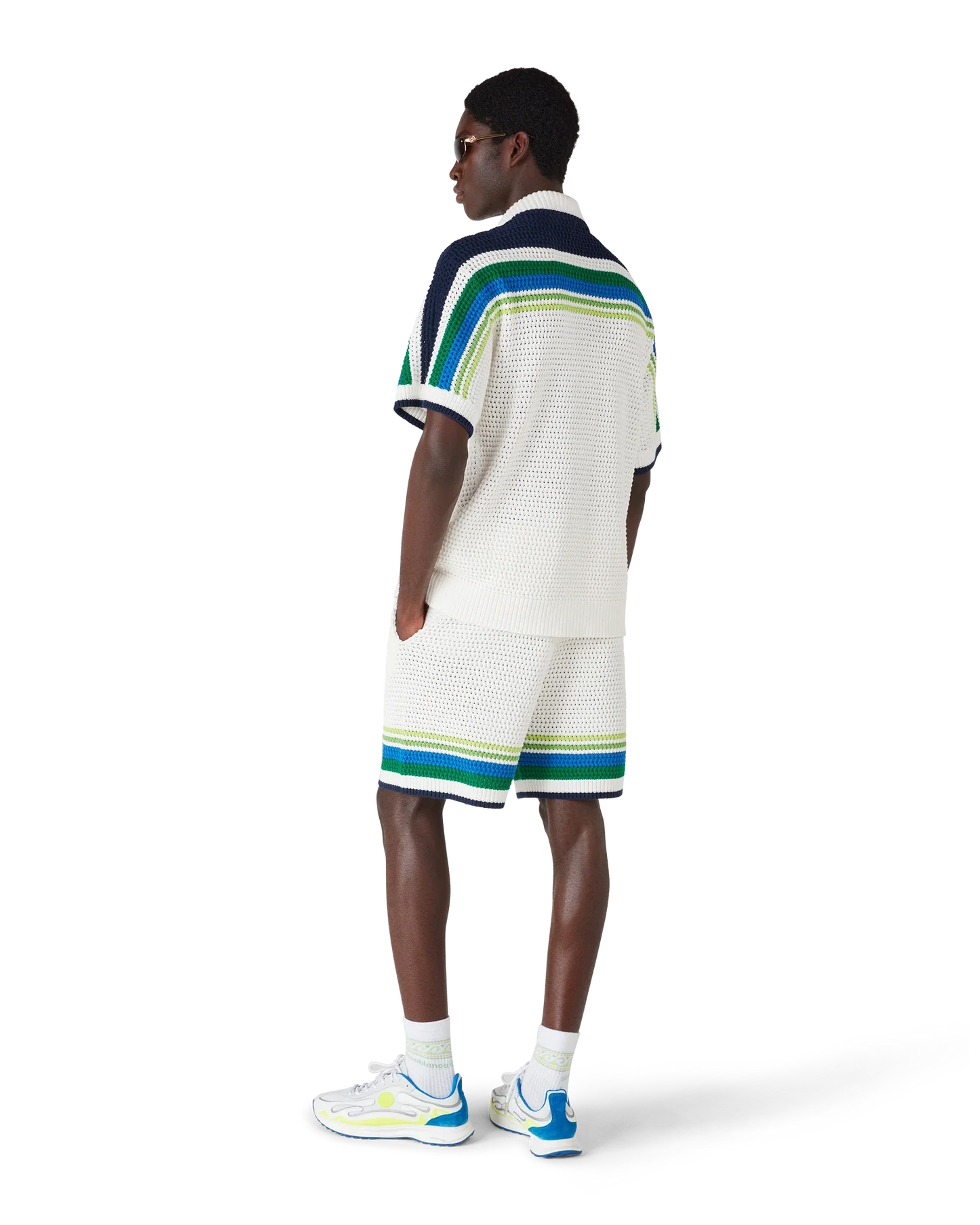 Stripe Short Sleeve Knitted Shirt
