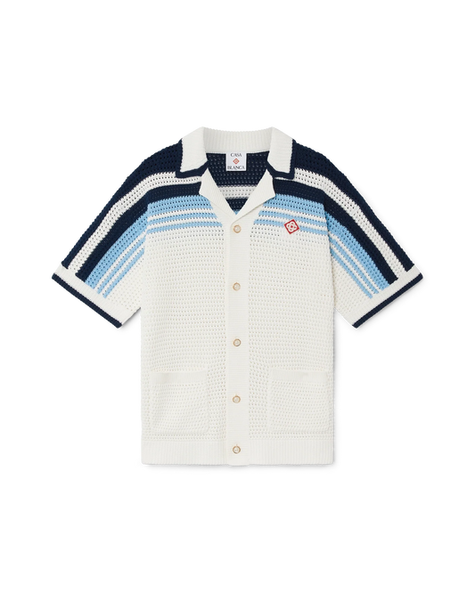 Tennis Cotton Crochet Short Sleeve Shirt
