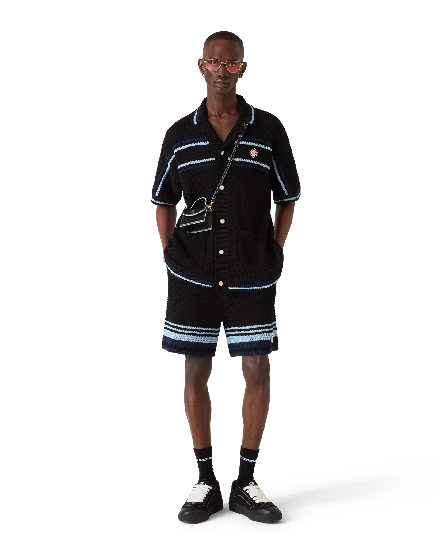 Tennis Cotton Crochet Short Sleeve Shirt