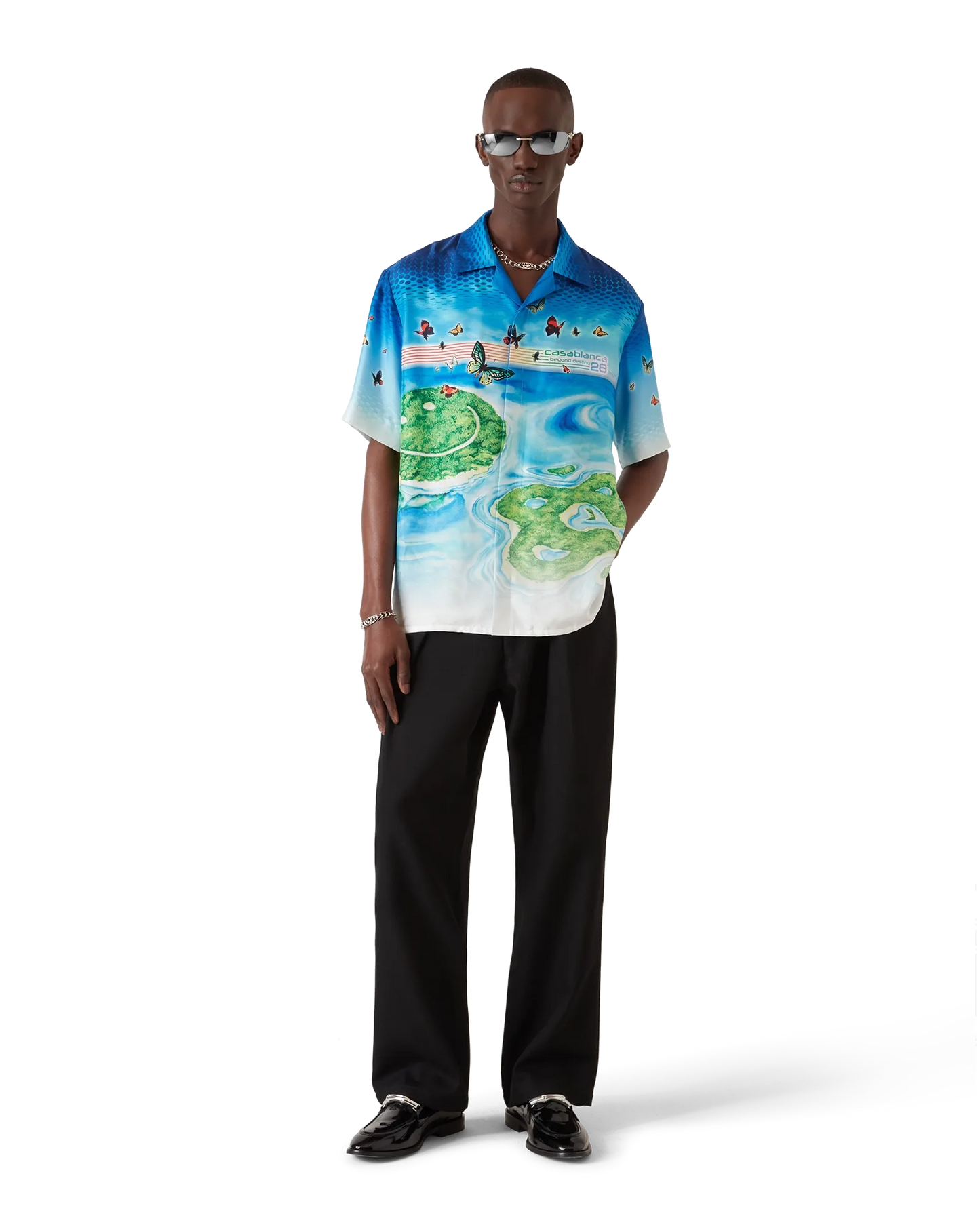 Beyond Destiny Short Sleeve Silk Shirt