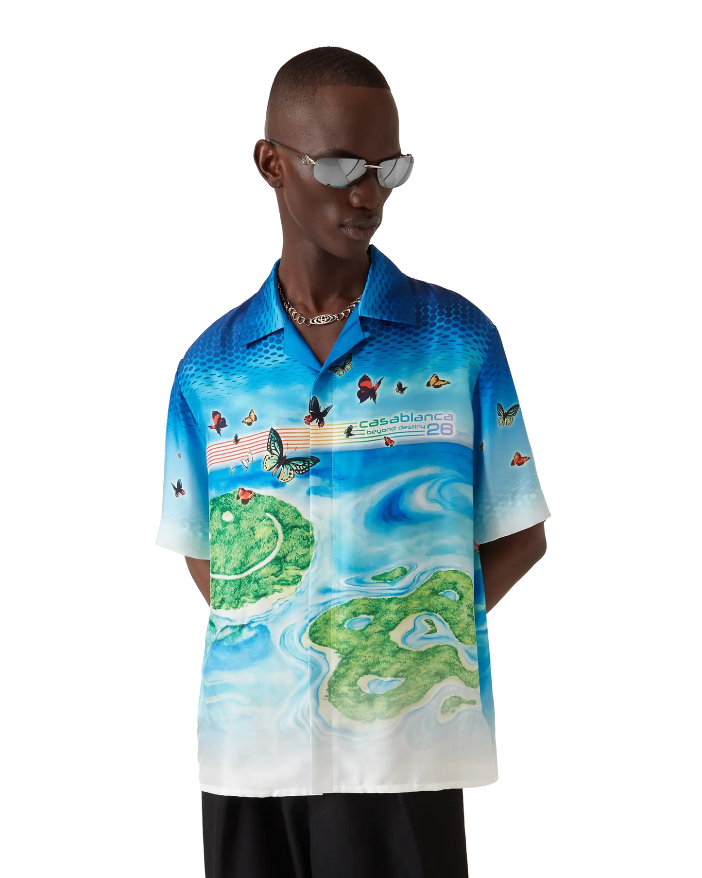 Beyond Destiny Short Sleeve Silk Shirt