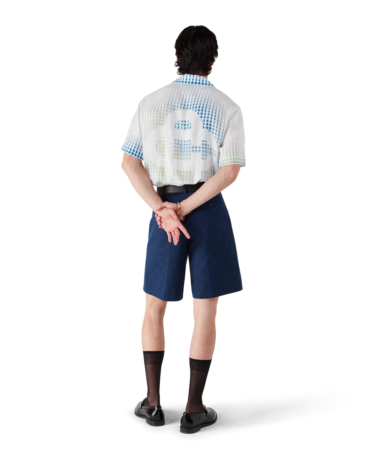 Dots Short Sleeve Linen Shirt
