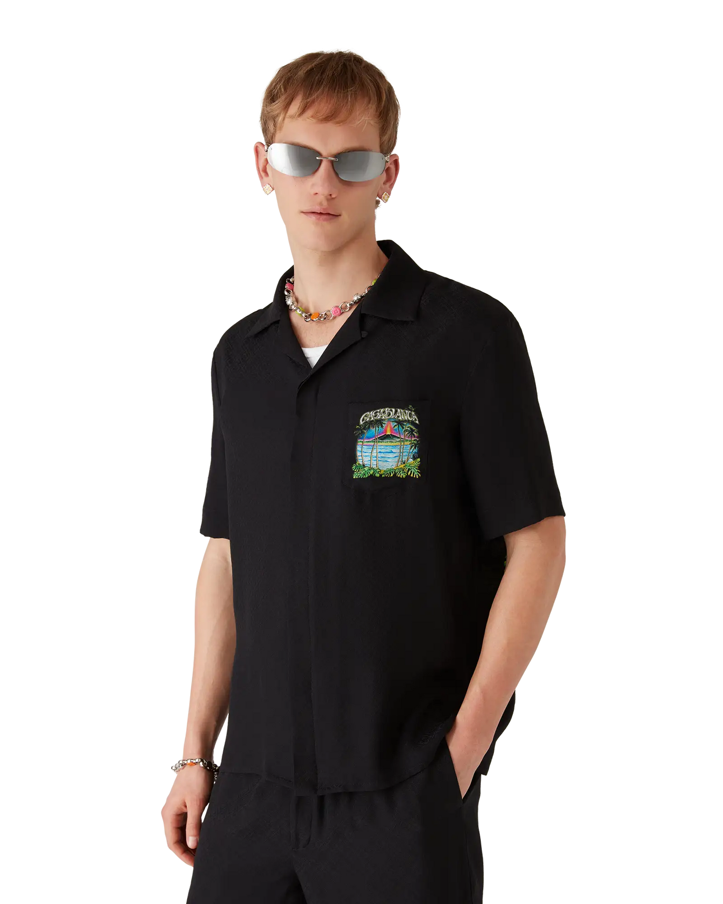 Volcano Short Sleeve Jacquard Shirt