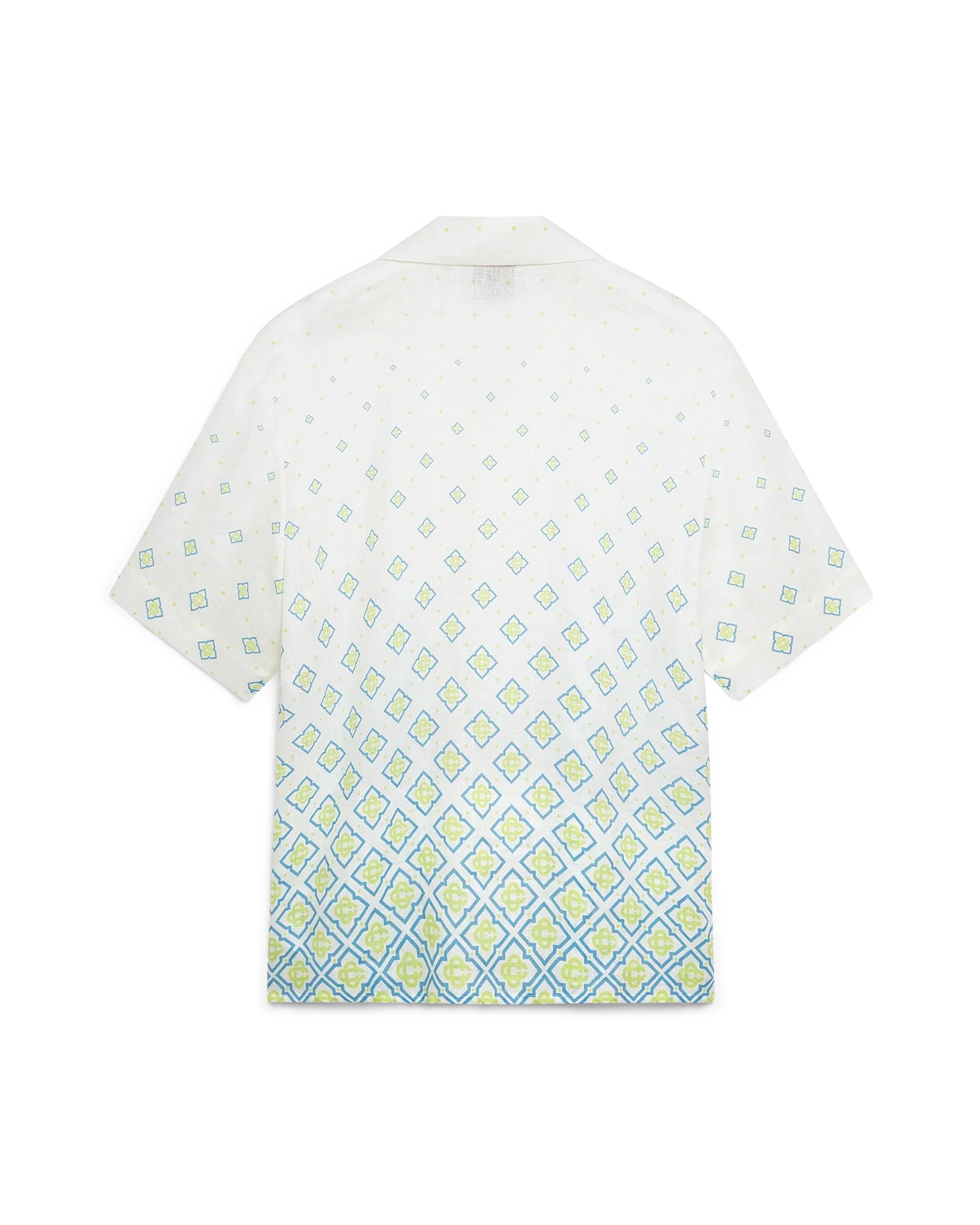 Degrade Monogram Short Sleeve Linen Shirt