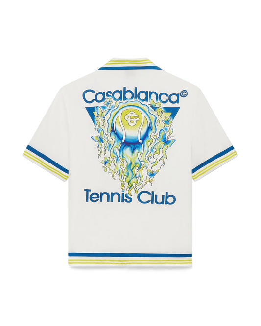 Tennis Club Short Sleeve Silk Shirt