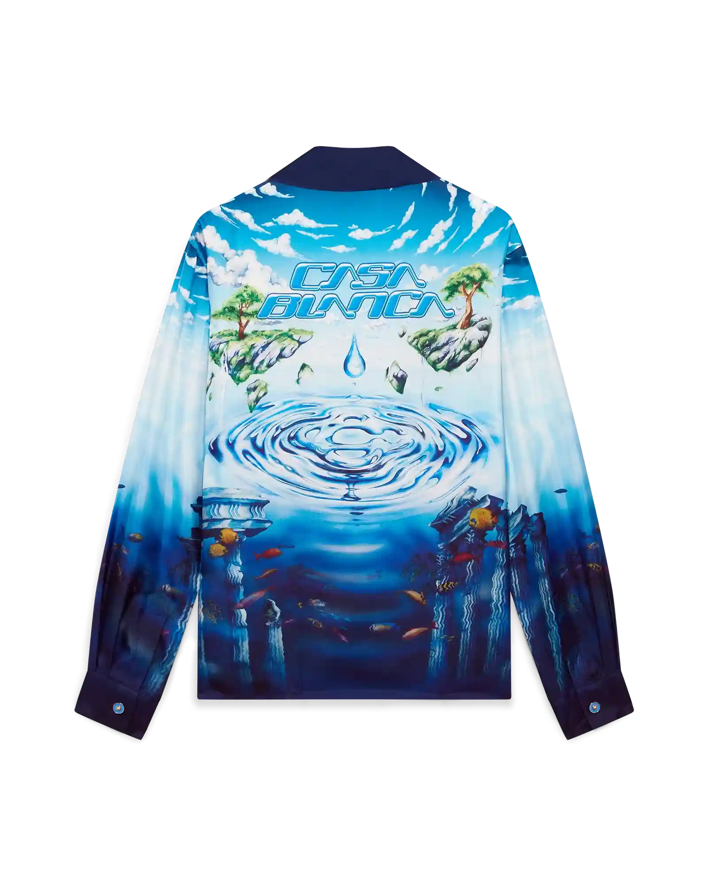 Lost Atlantis Long Sleeve Silk Shirt