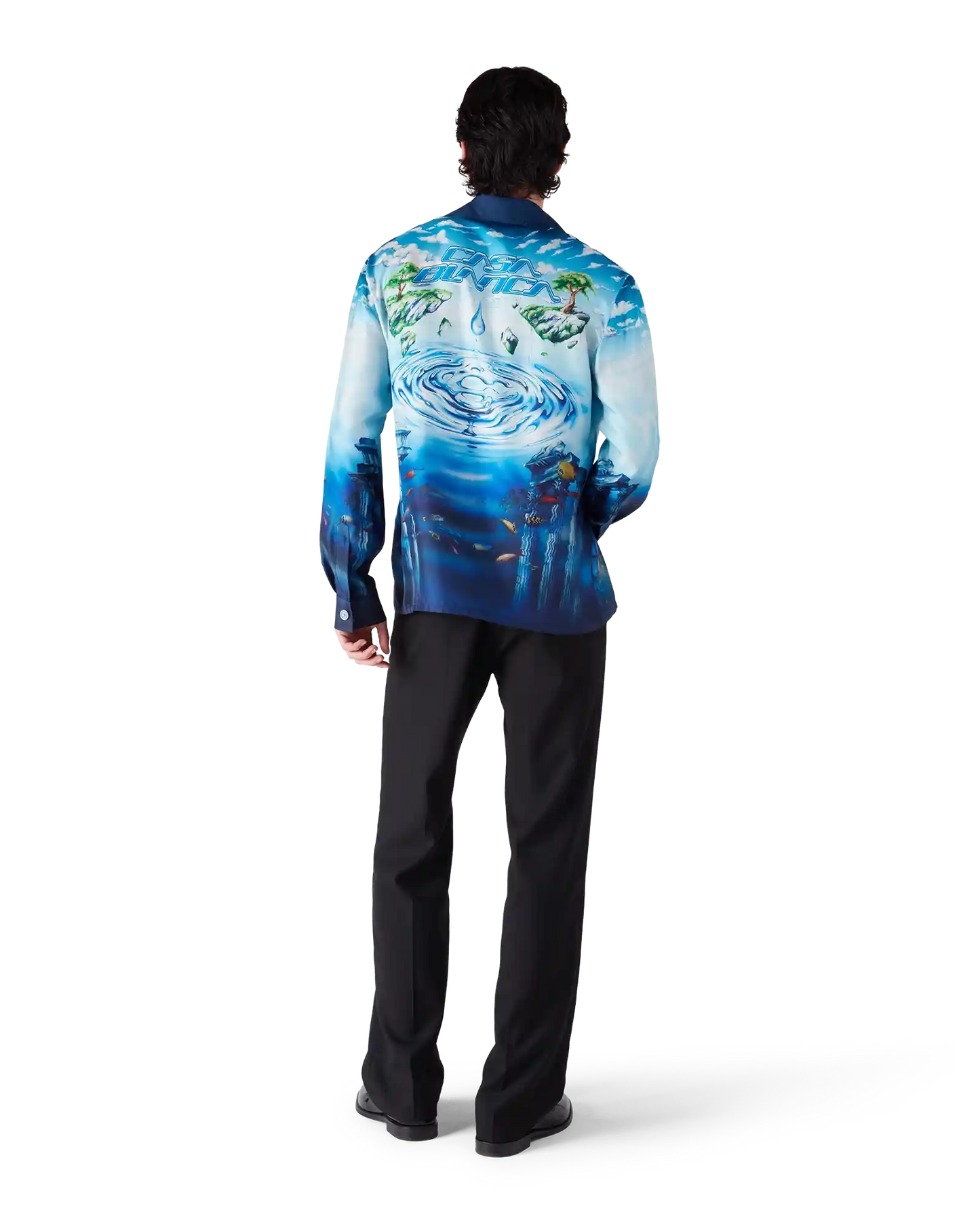 Lost Atlantis Long Sleeve Silk Shirt