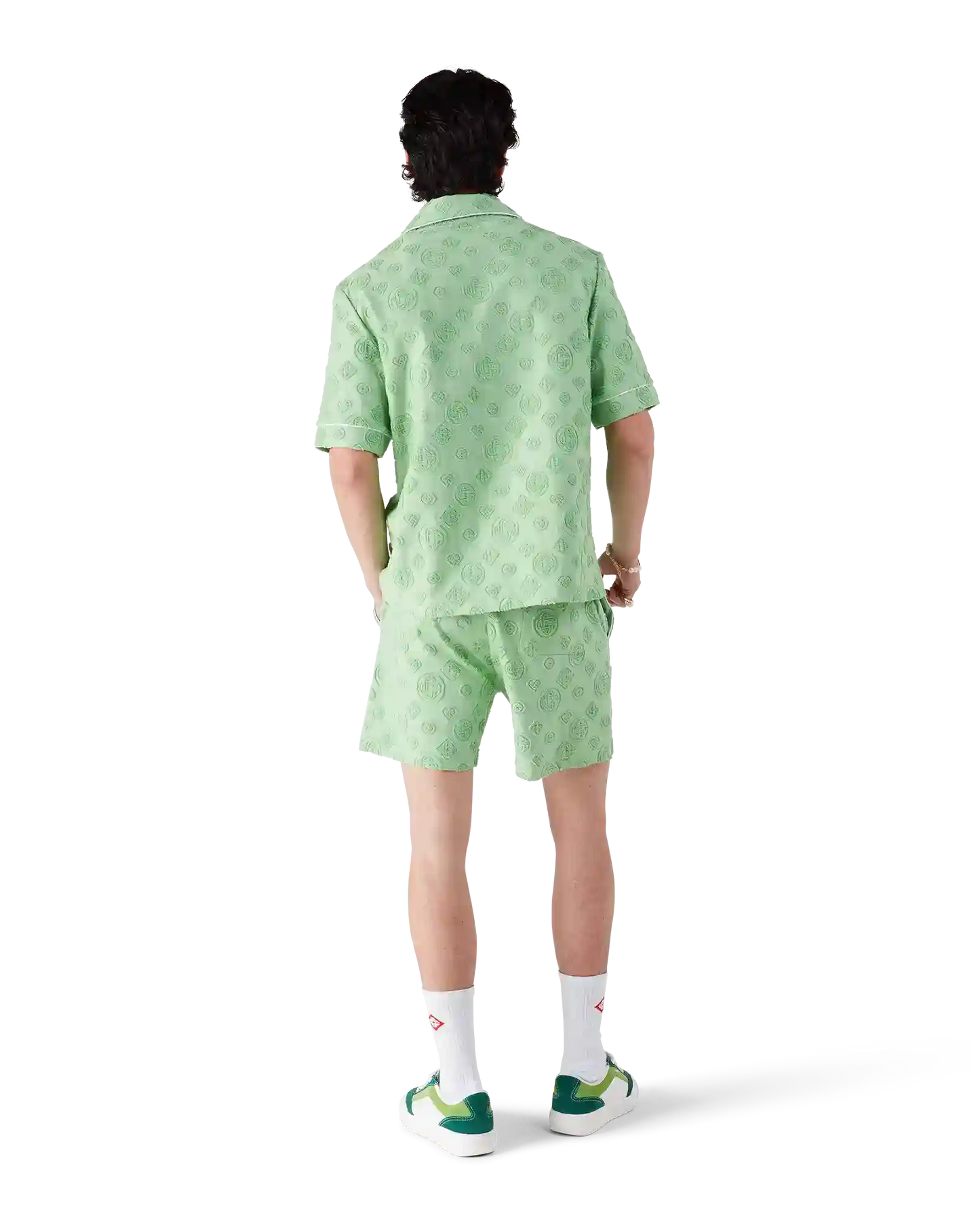 Towelling Monogram Short Sleeve Shirt