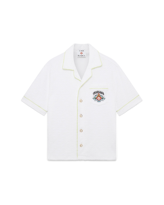 White Short Sleeve Towelling Shirt