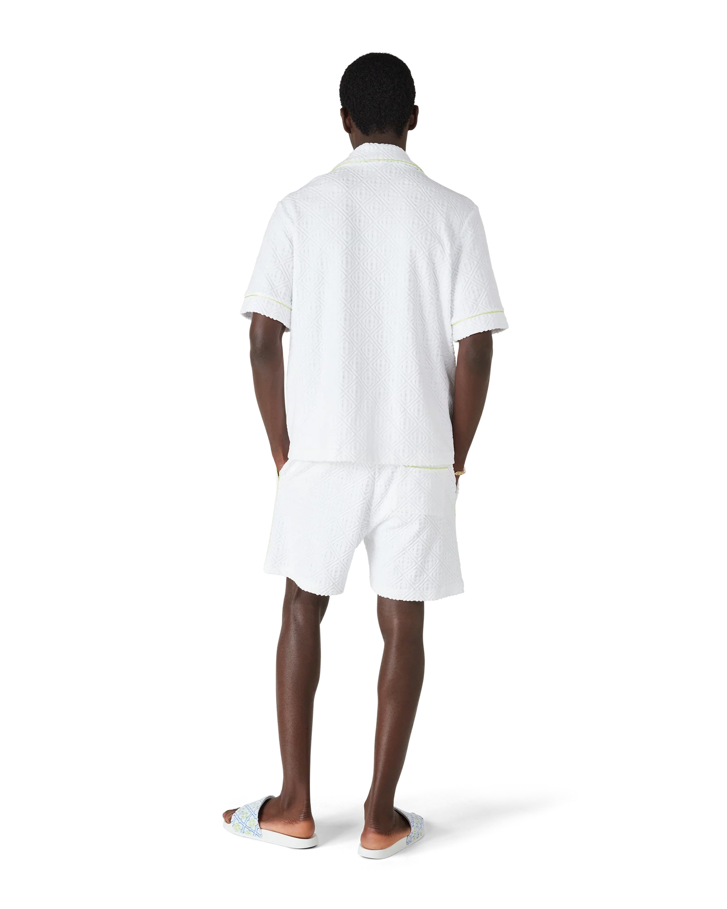 White Short Sleeve Towelling Shirt