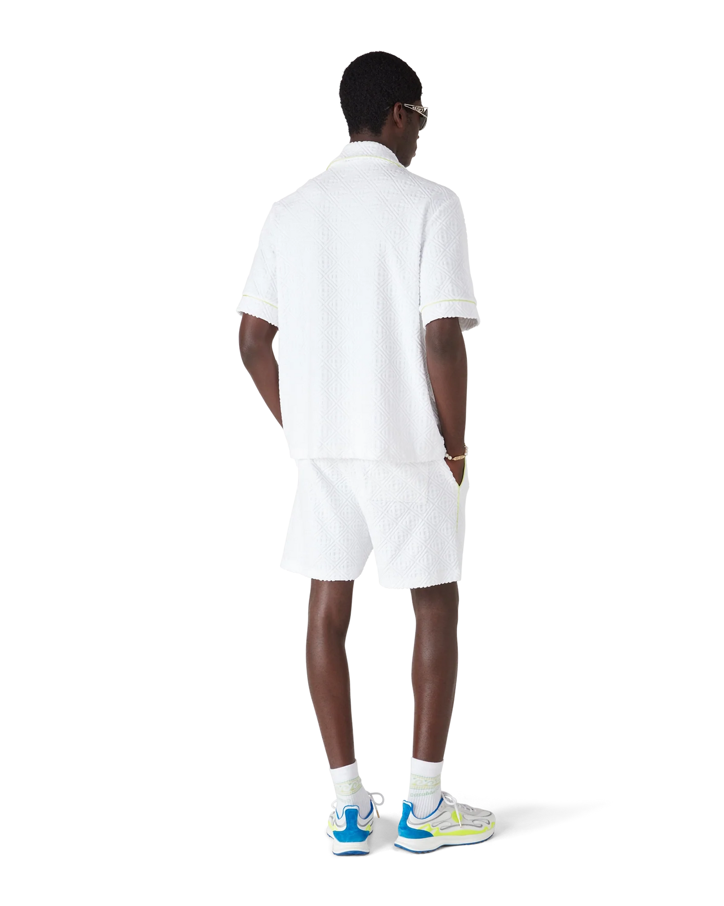 White Short Sleeve Towelling Shirt