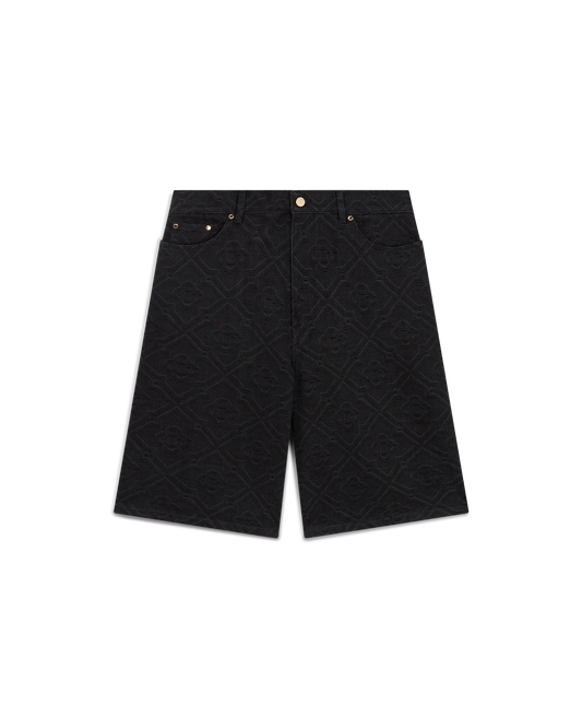 Laser Monogram Denim Shorts