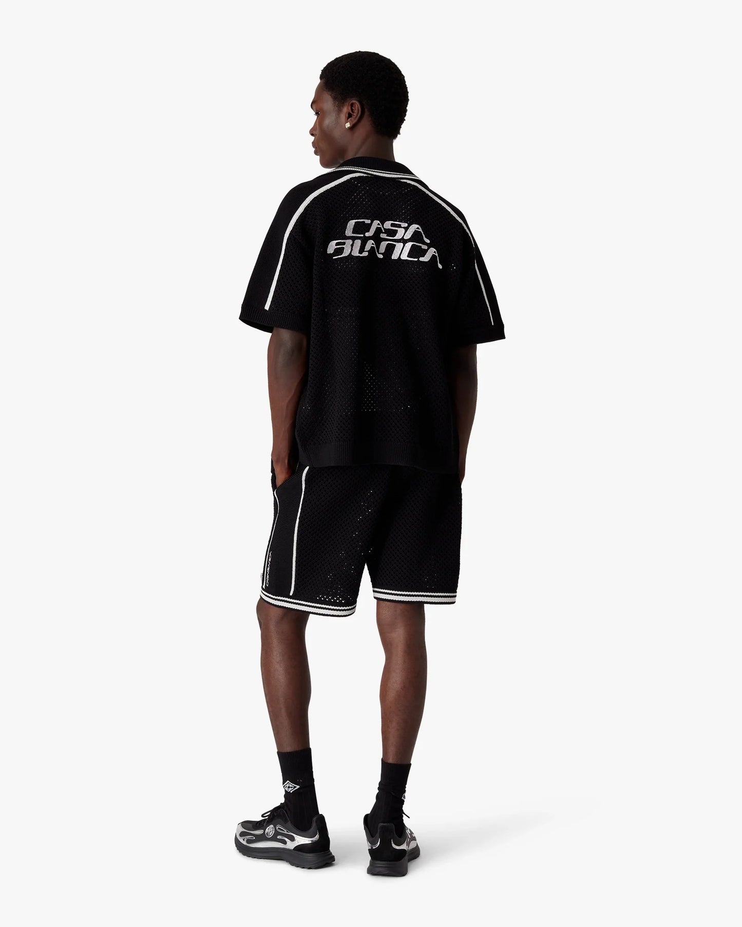 Black Mesh Shorts
