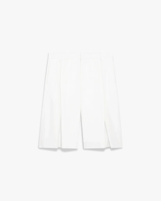 White Pleated Baggy Shorts