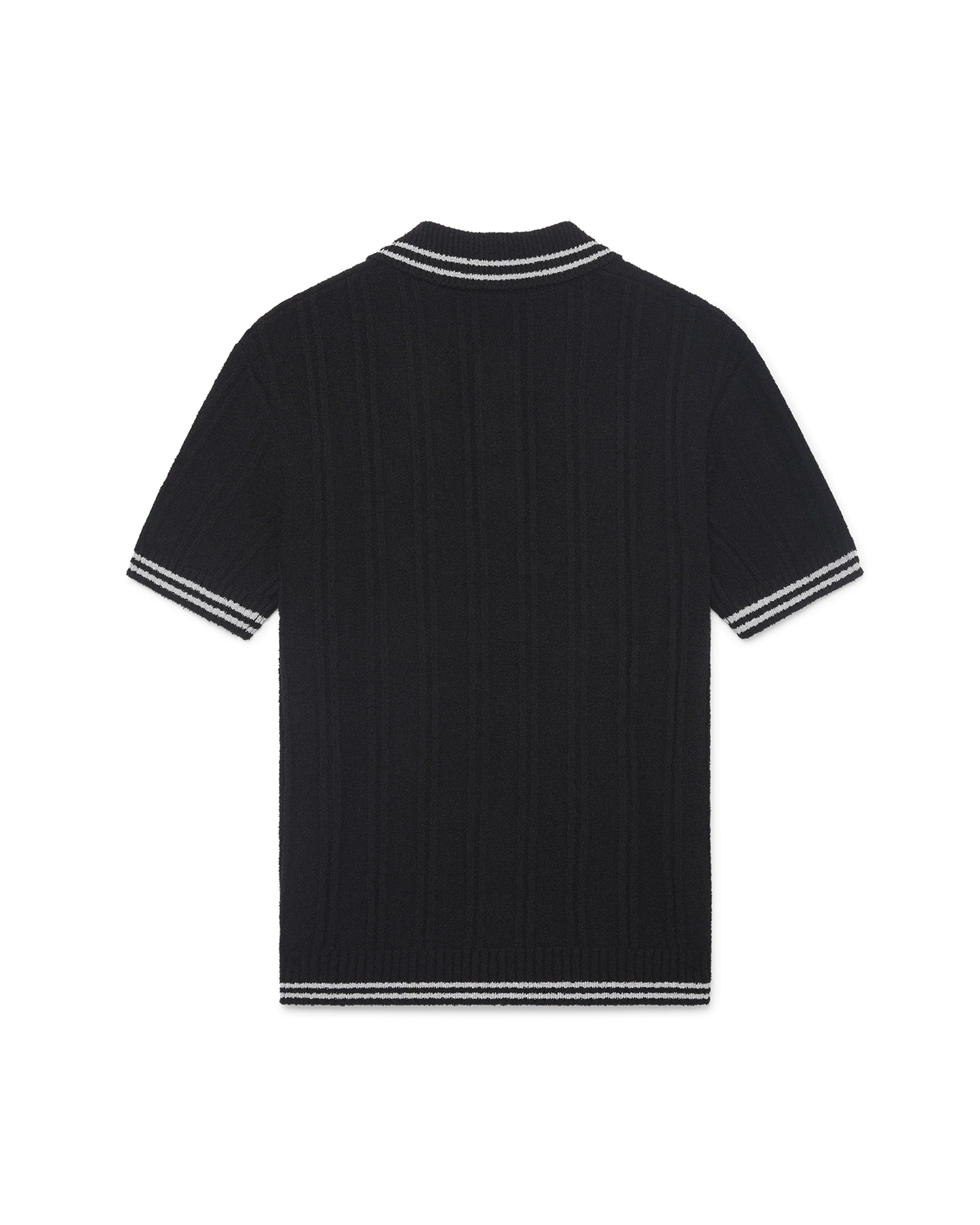 Silver Trim Boucle Polo Shirt