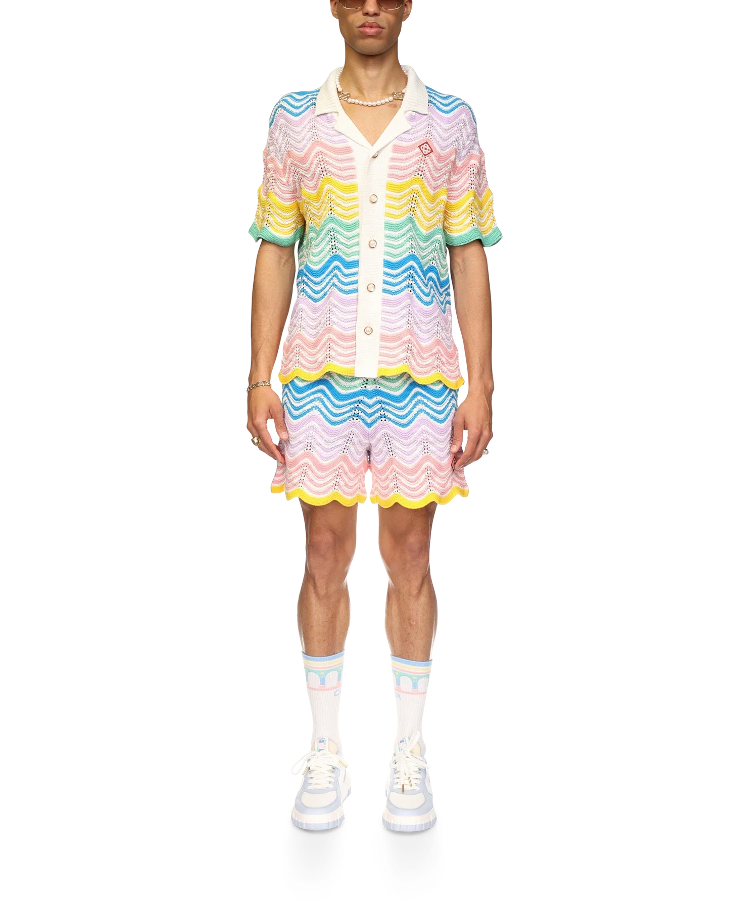 Gradient Wave Knit Shirt