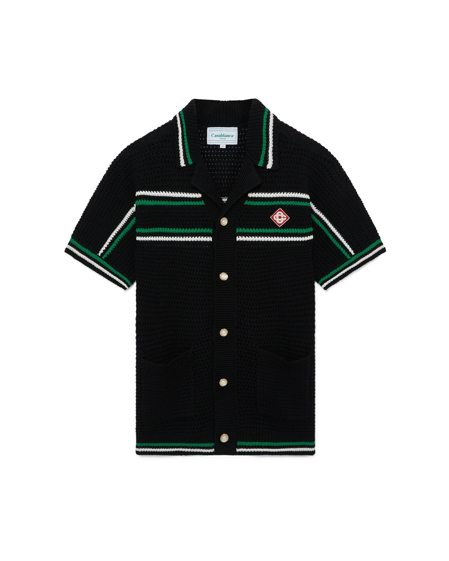 Tennis Short Sleeve Crochet Shirt